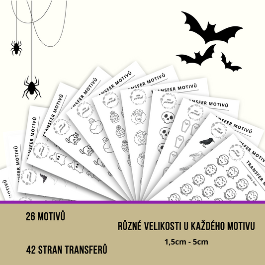 Transfery motivů - velký Halloween